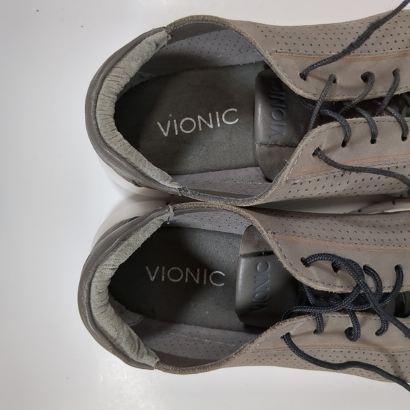 Vionic Riley Gray Women's Lace Up Shoes              S-7 - Picture 7 of 10